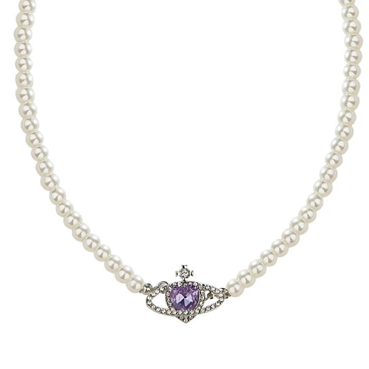 Pearly Alien Space Ship Necklace | Dolce Eleganza™