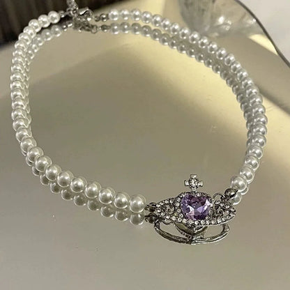 Pearly Alien Space Ship Necklace | Dolce Eleganza™