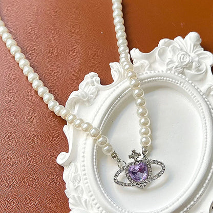 Pearly Alien Space Ship Necklace | Dolce Eleganza™